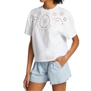Rails Byrdie White Eyelet Short Sleeve Tee